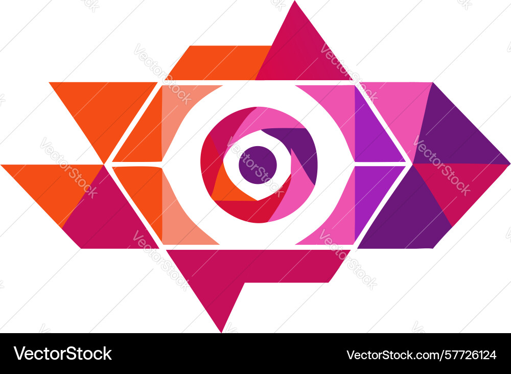 Abstract geometric dynamic arrow shape design Vector Image
