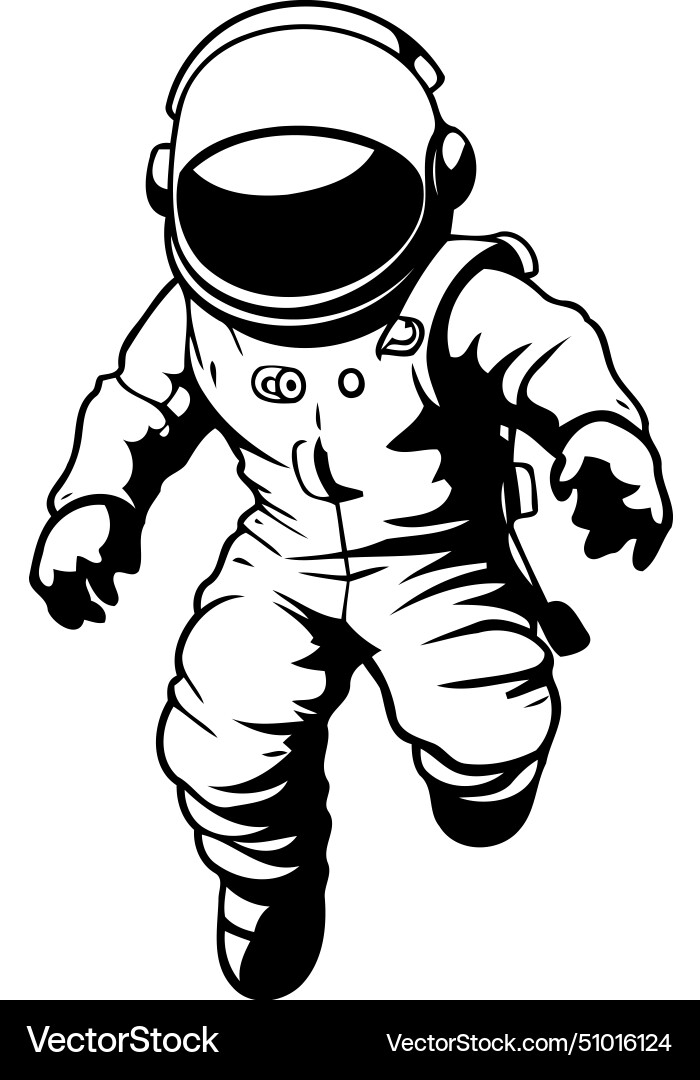 Astronaut in space of spacesuit Vector Image