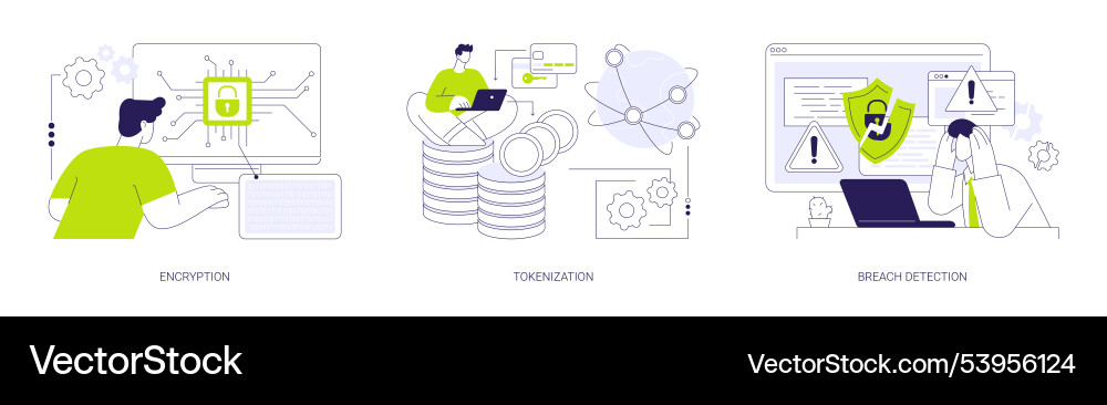 Data privacy abstract concept Vector Image