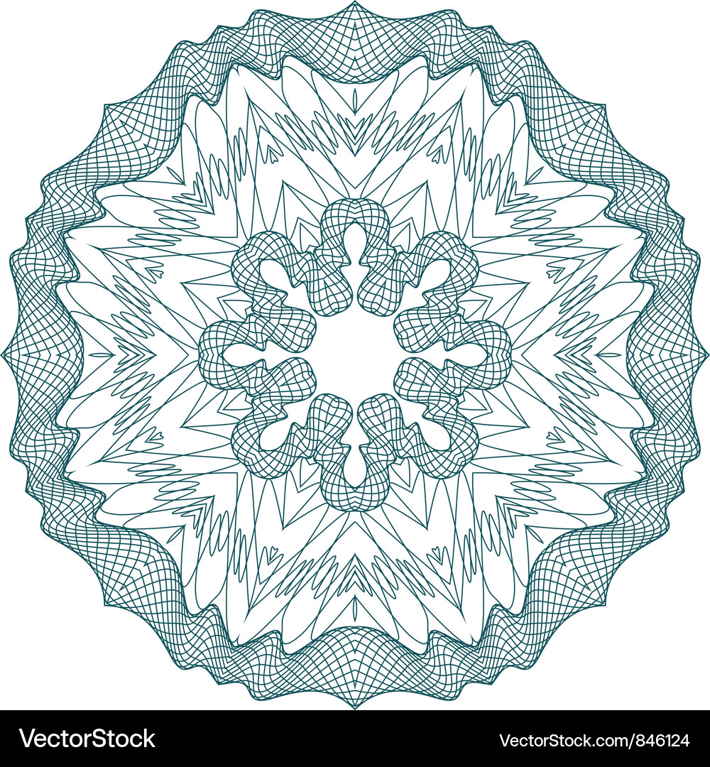 Elegant Rosette Pattern Vector Image