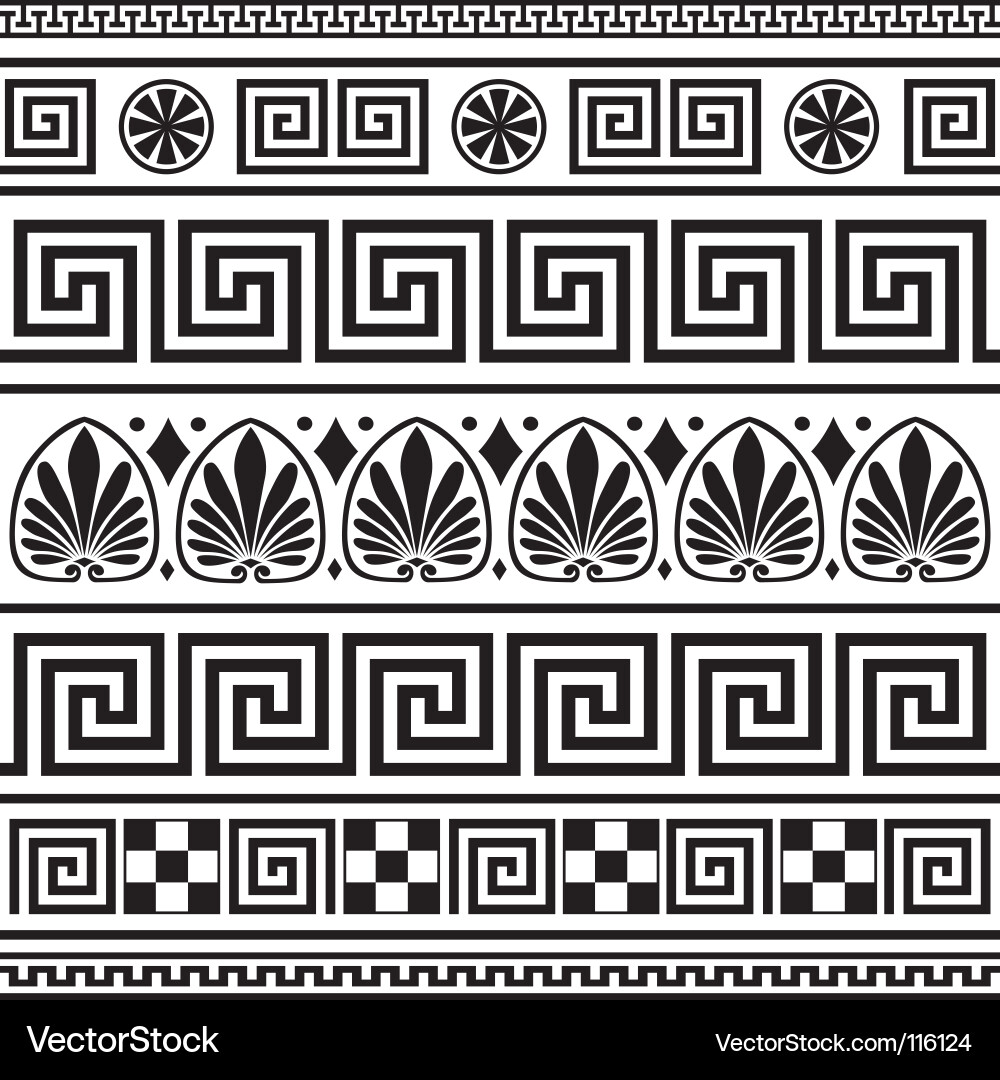 Greek borders Royalty Free Vector Image - VectorStock