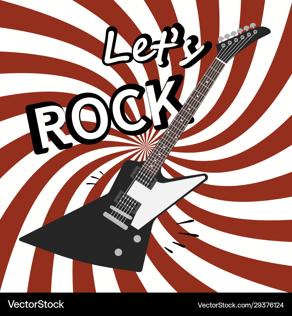 Rock Gitarre Poster Musik promo Flyer Rock Gitarre Poster Musik promo Flyer vektorbild