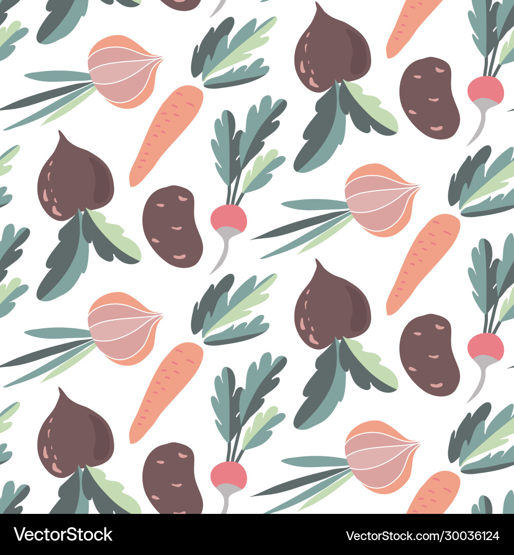 Seamless pattern with colorful fresh Seamless pattern with colorful fresh vector image