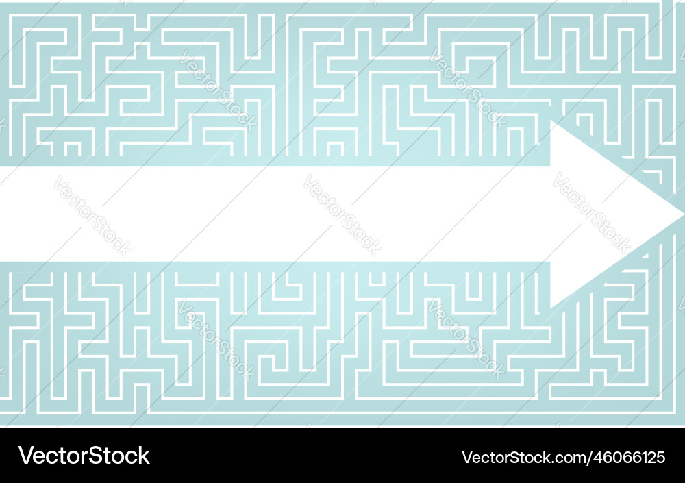 Arrows breaking through the maze image Vector Image