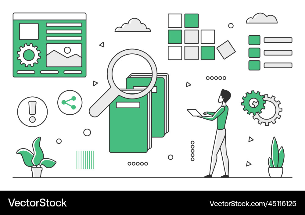 Data information structuring vector image
