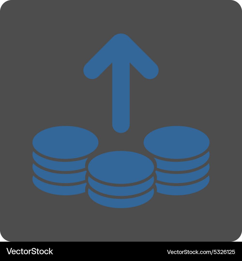Payout icon from commerce buttons overcolor set Vector Image