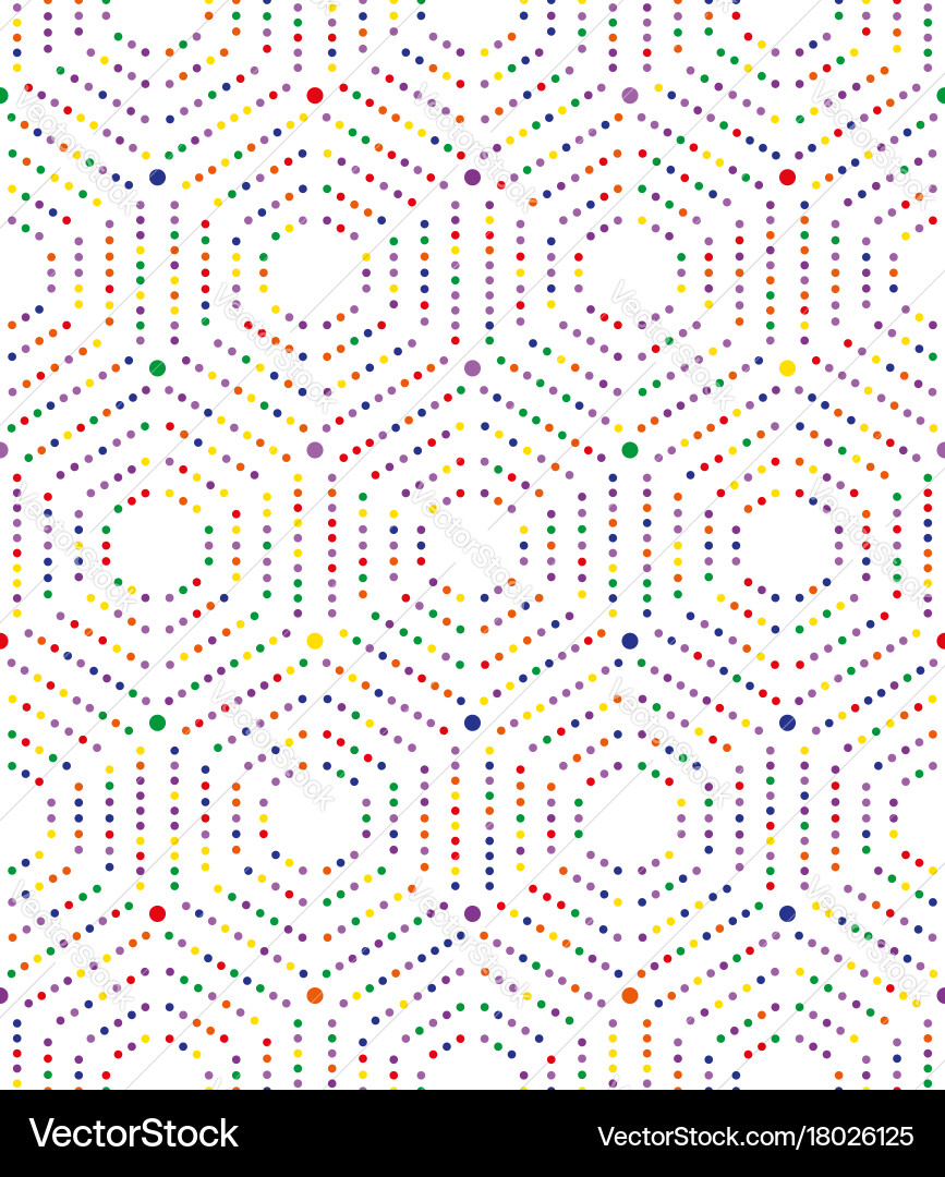 Seamless abstract pattern with hexagons vector image
