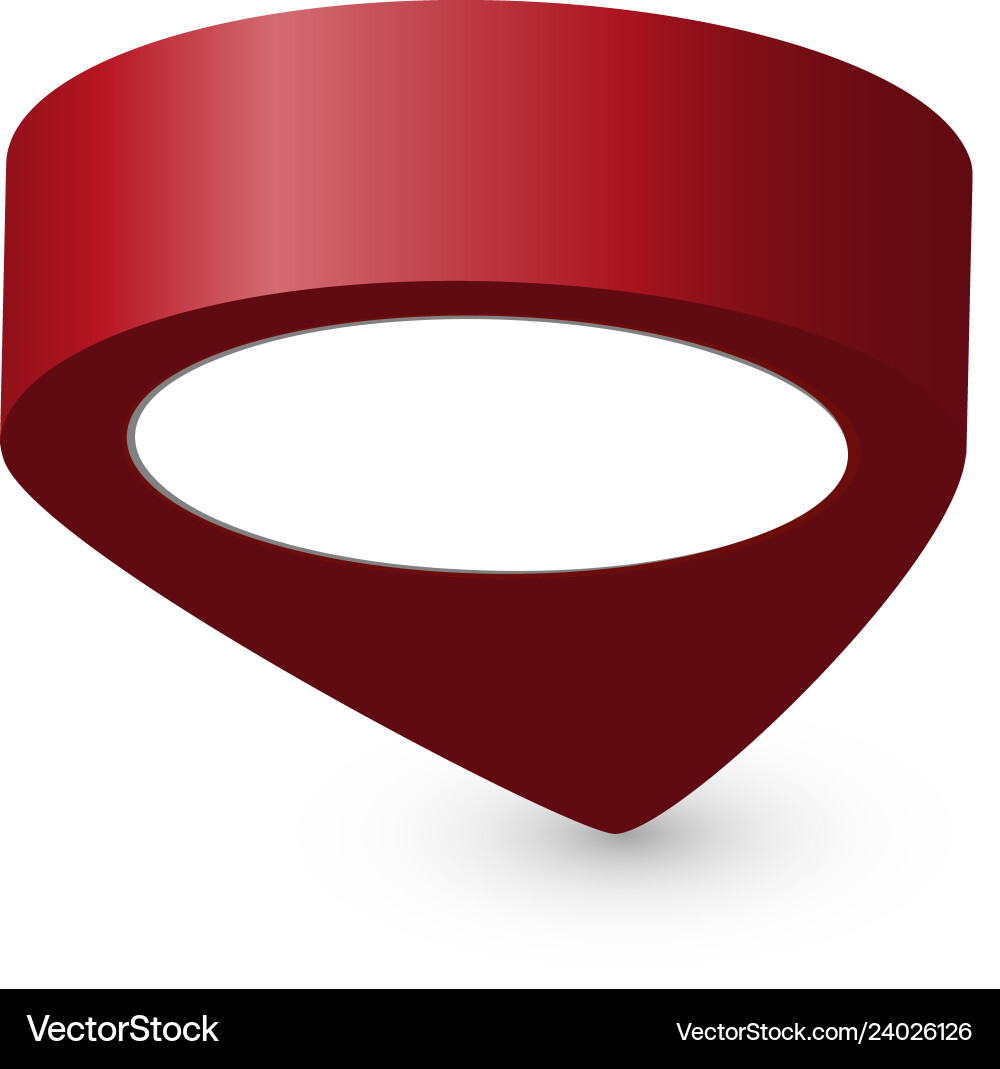3d pointer red vector image