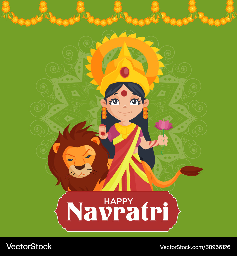 Banner design happy navratri Banner design happy navratri vector image