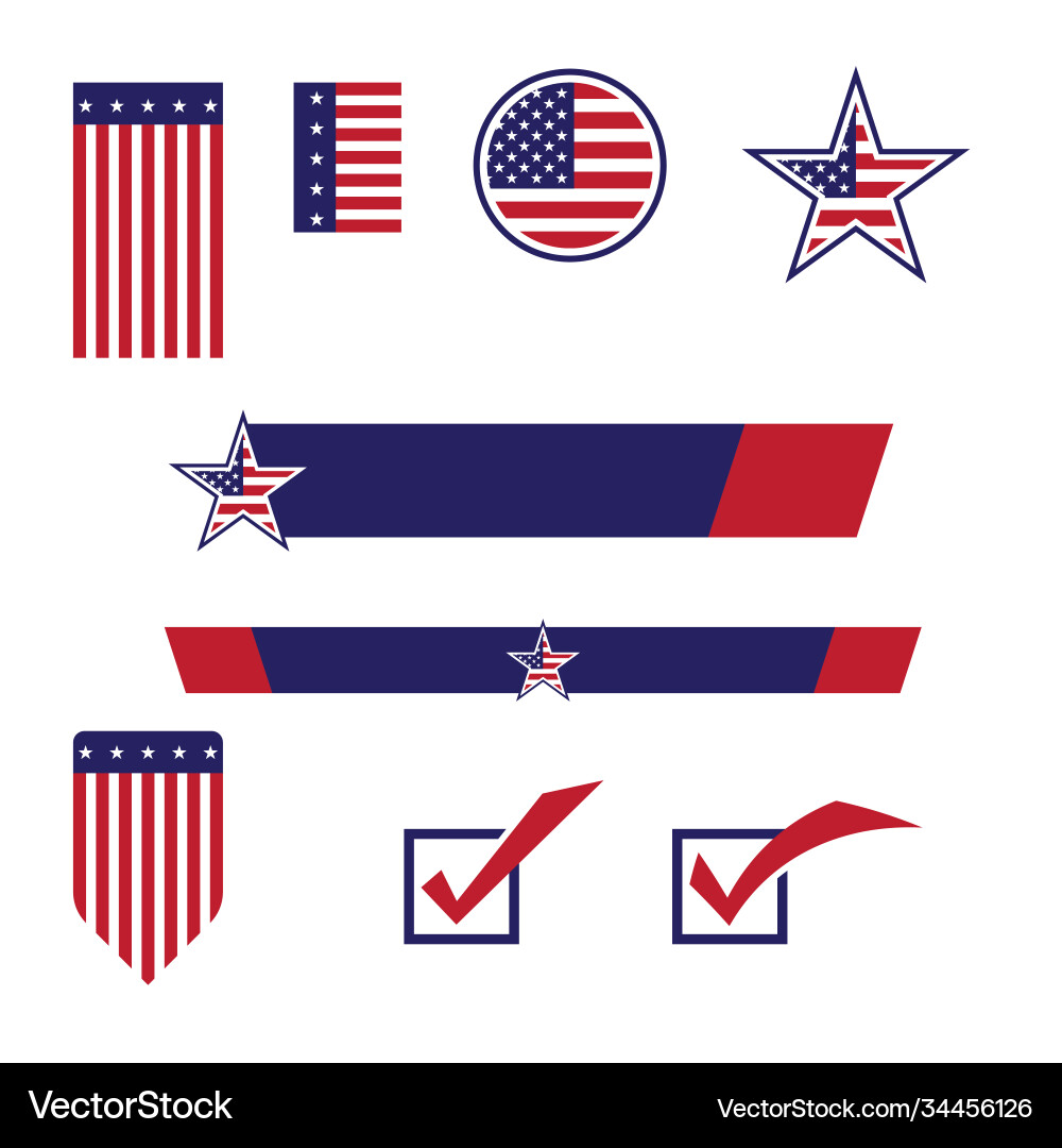 Flag american icon Flag american icon vector image