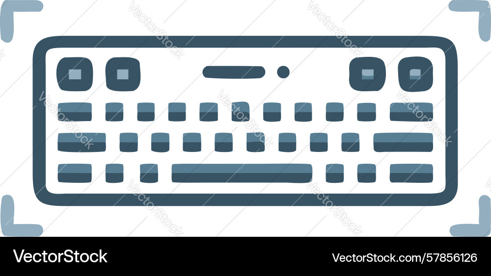 Keyboard in framed view uiux component design Vector Image