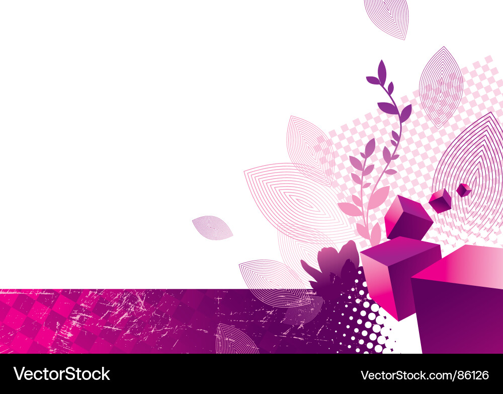 Vibrant Cubes & Curves Background Vector Image