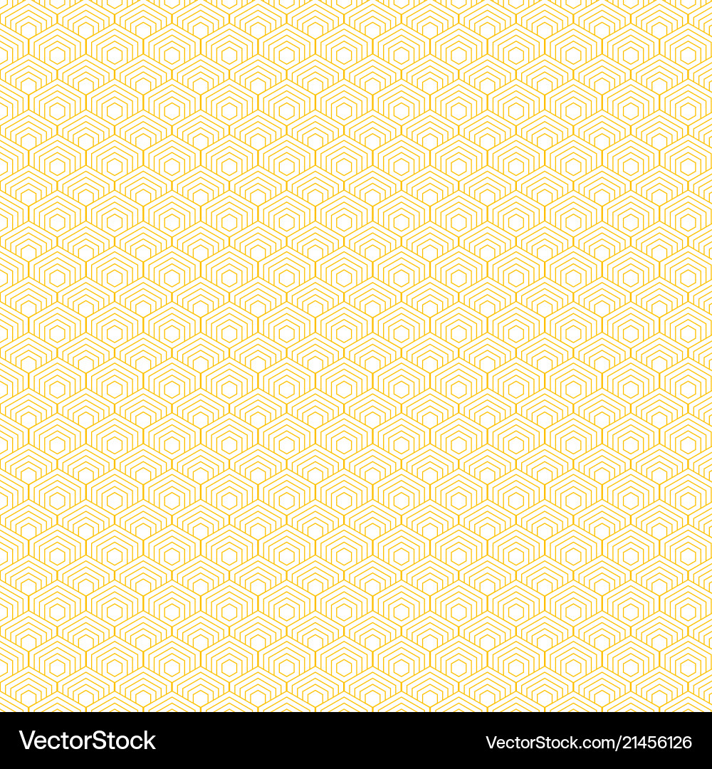 Yellow Hexagon Pattern Background Vector Image