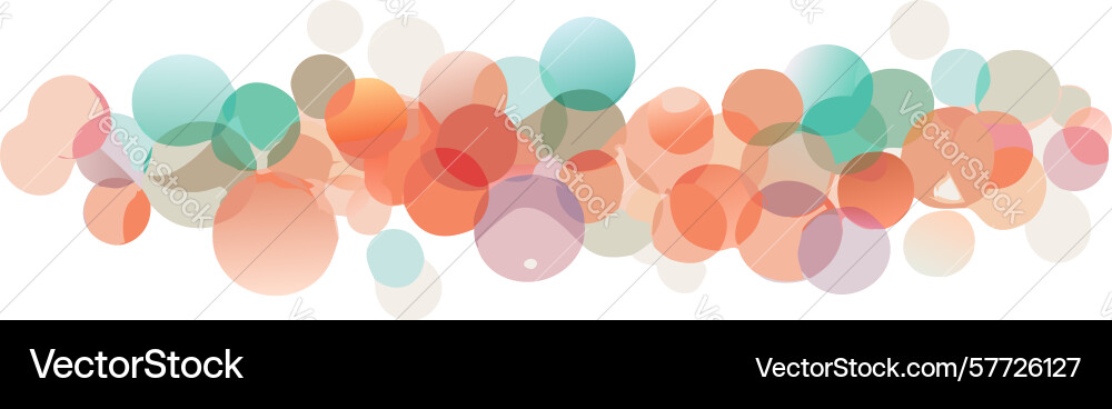 Abstract overlapping bubbles cluster warm tones vector image