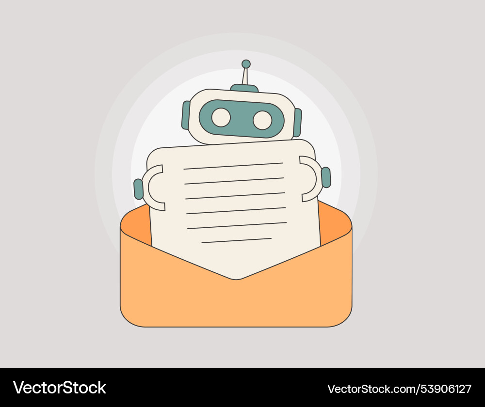 Automate email campaigns with ai target specific Vector Image
