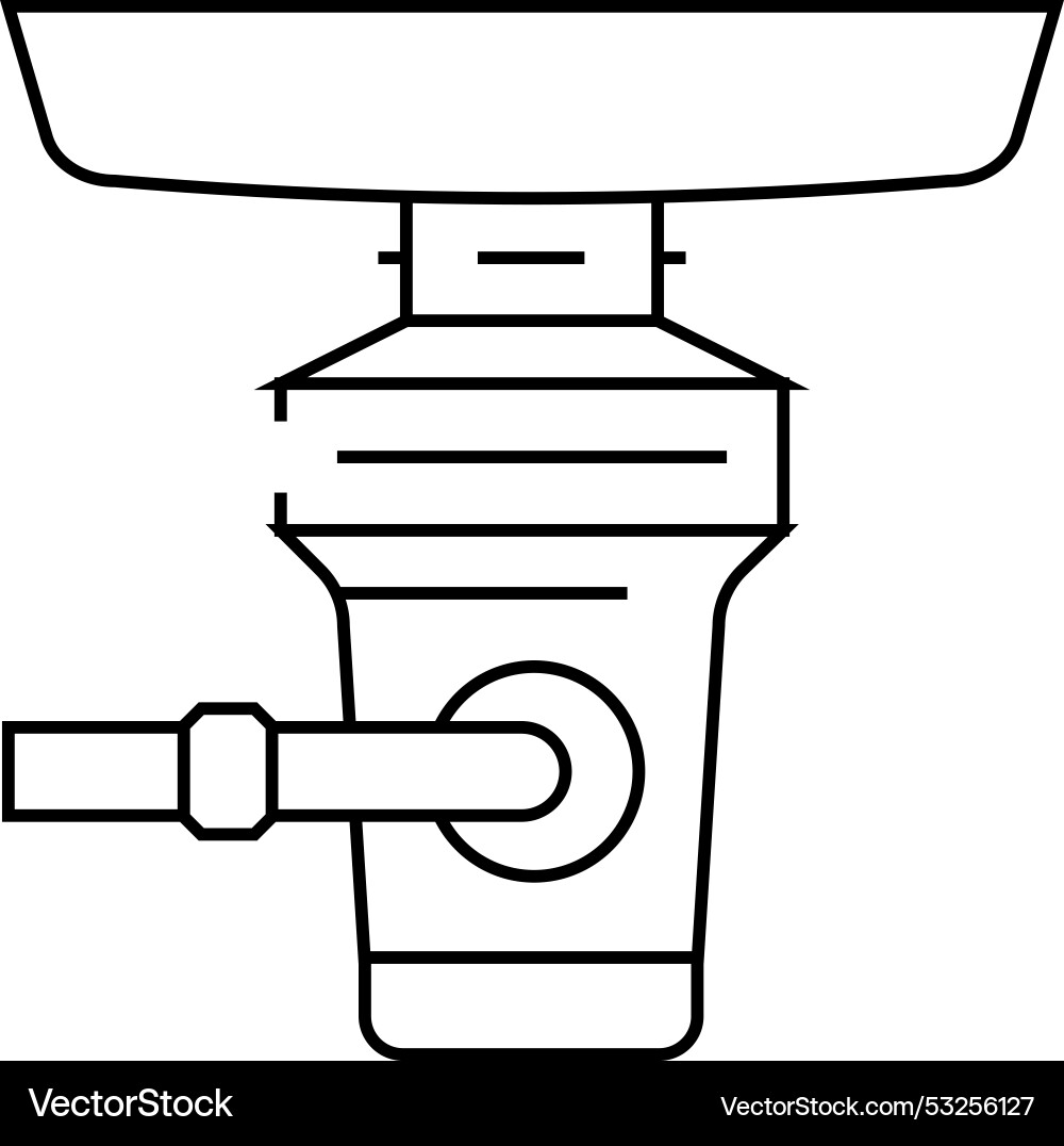 Garbage disposal line icon Vector Image
