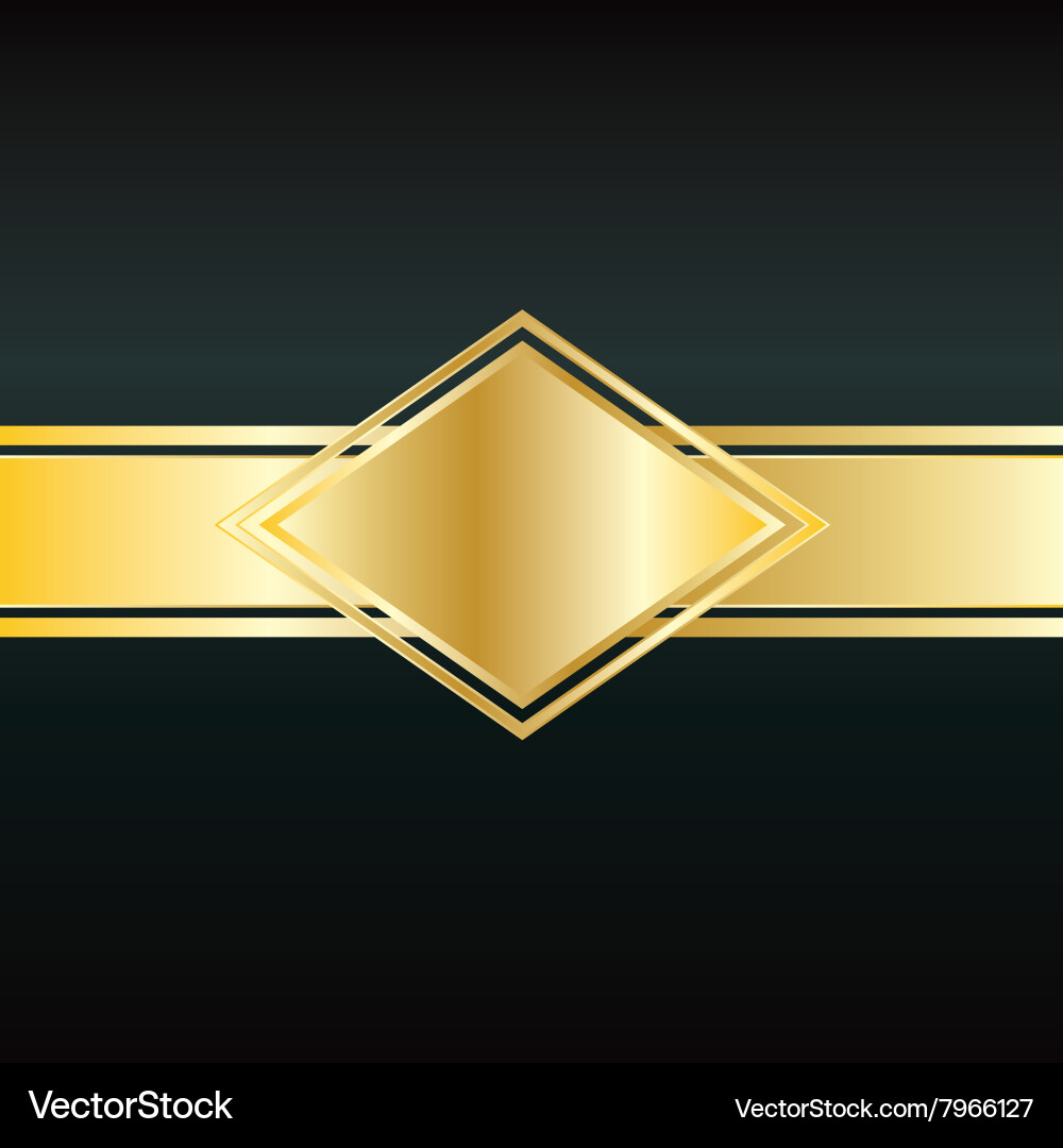 Invitation with gold ribbon Royalty Free Vector Image