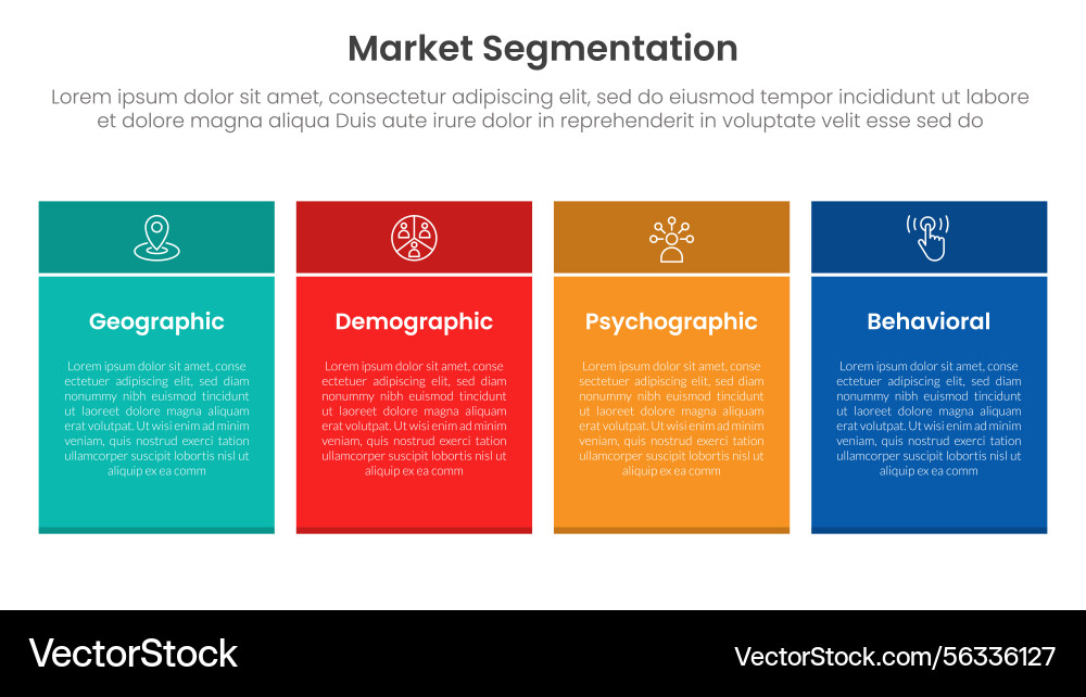 Market segmentation framework analysis Vector Image