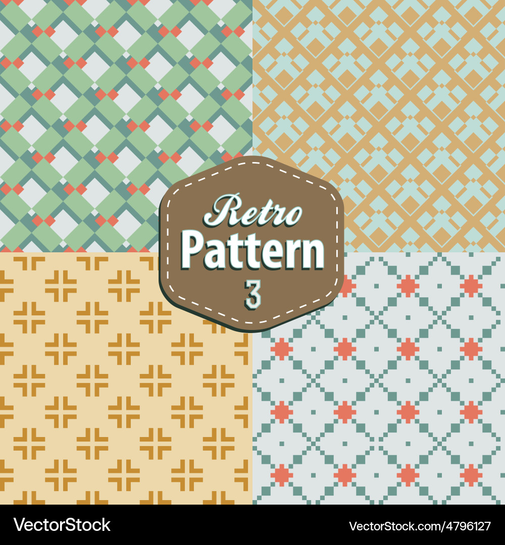 Set of patterns vector image