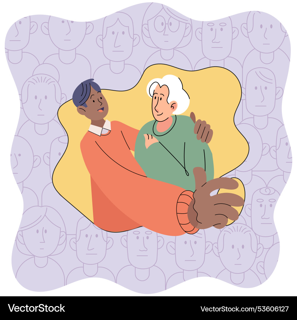 Social distance isolation serves as warning sign Social distance isolation serves as warning sign vector image
