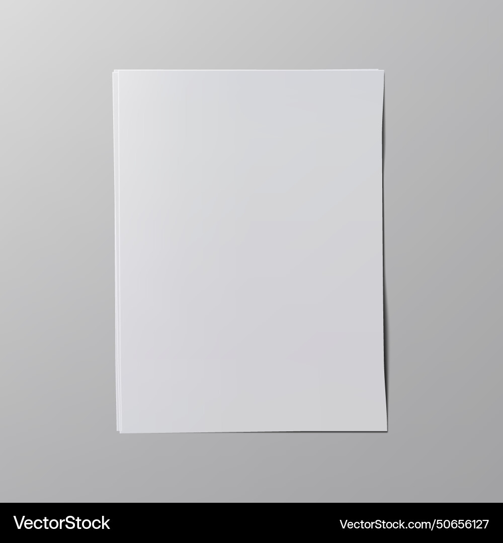 Stack of paper sheets on gray table Stack of paper sheets on gray table vector image