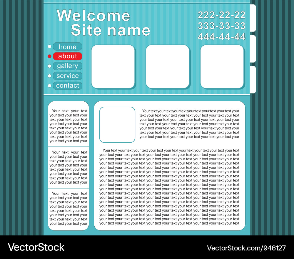 Web site design template Vector Image