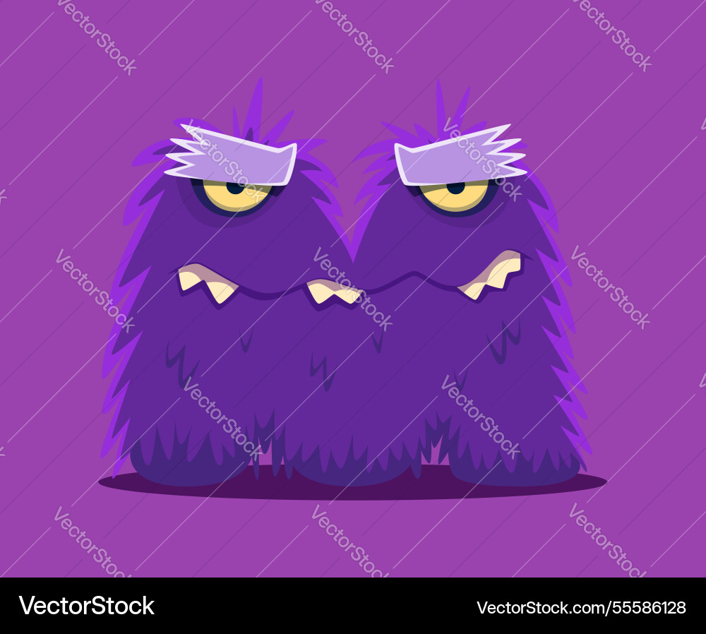 Halloween font letter m funny monster character Halloween font letter m funny monster character vector image
