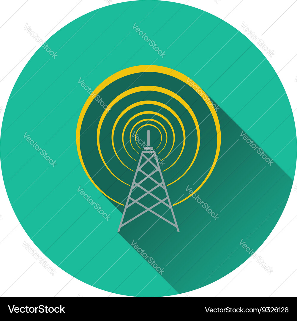 Radio antenna icon Royalty Free Vector Image - VectorStock