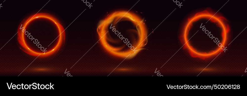 Red circle frames set Red circle frames set vector image