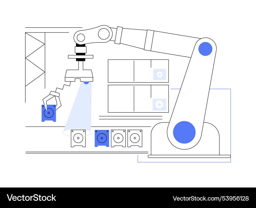 Sorting robots isolated cartoon vector image