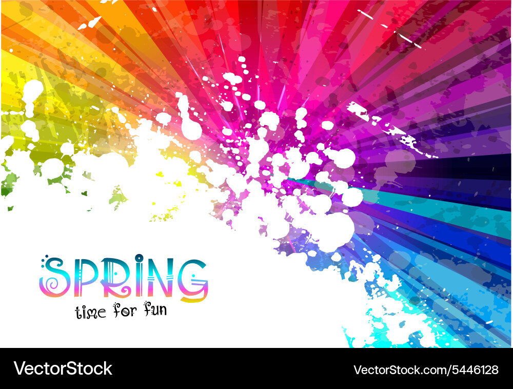 Spring colorful explosion colors background Vector Image