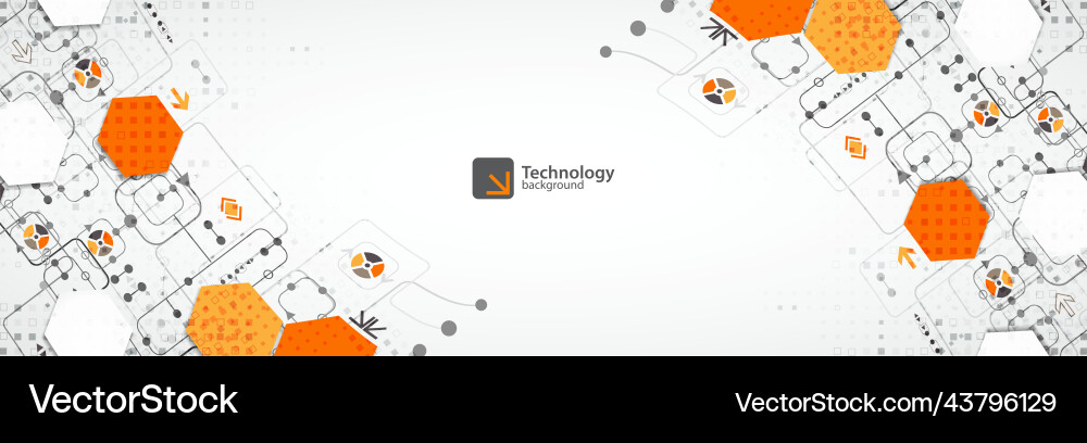Abstract Circuit Technology Background Vector Image