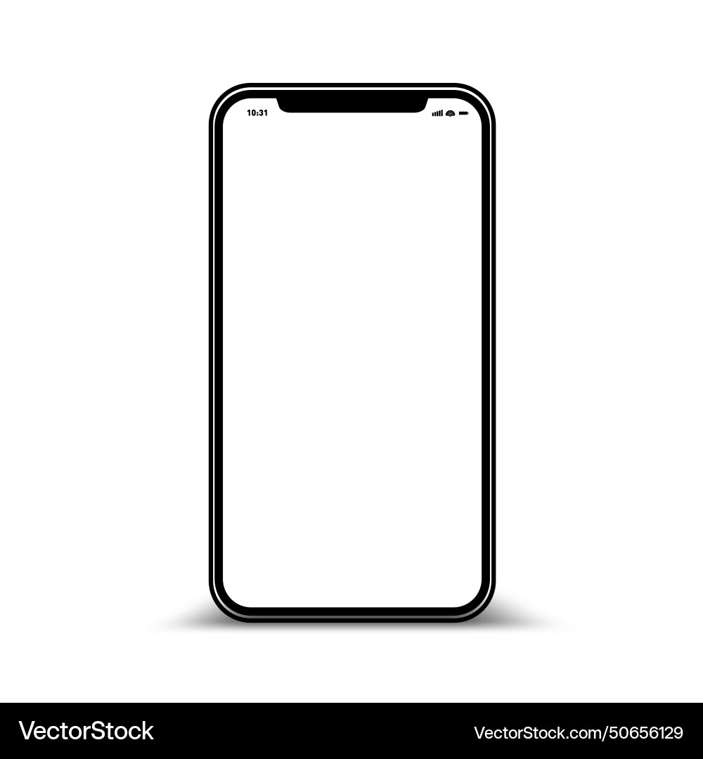 Abstract simple smartphone with clear ui template Vector Image