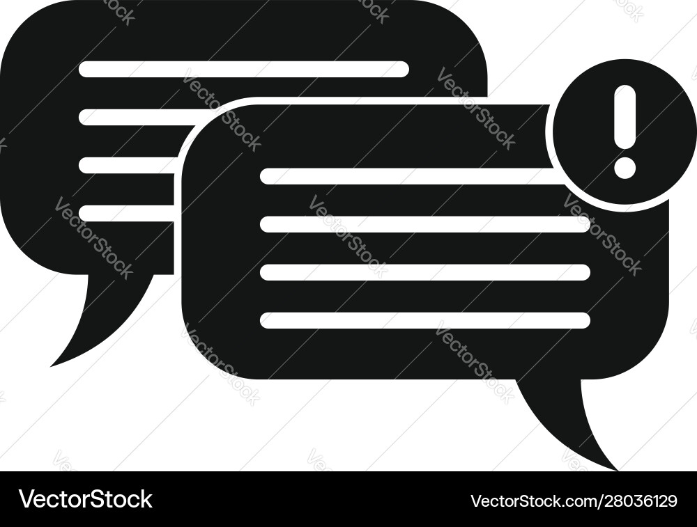 Chat notification icon simple style Chat notification icon simple style vector image