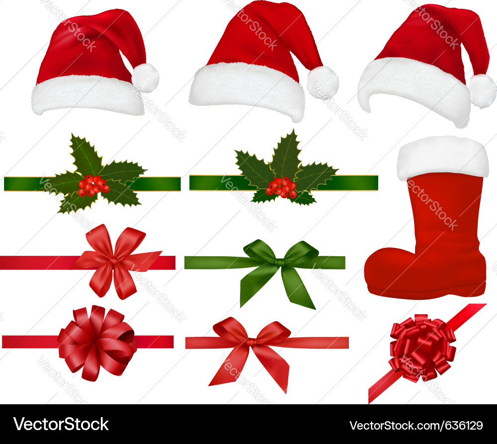 Christmas Objects Collection Vector Image