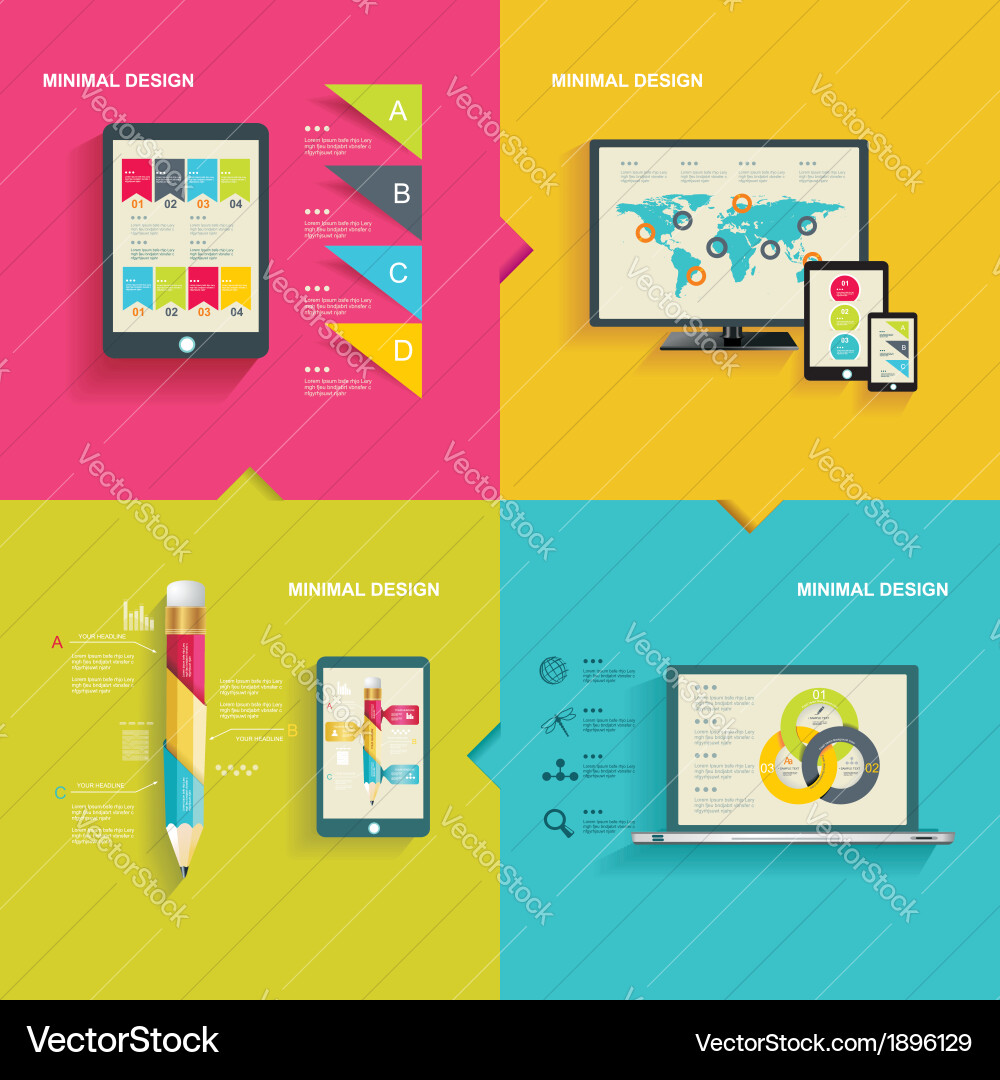 Mobile App Interface Concepts vector image