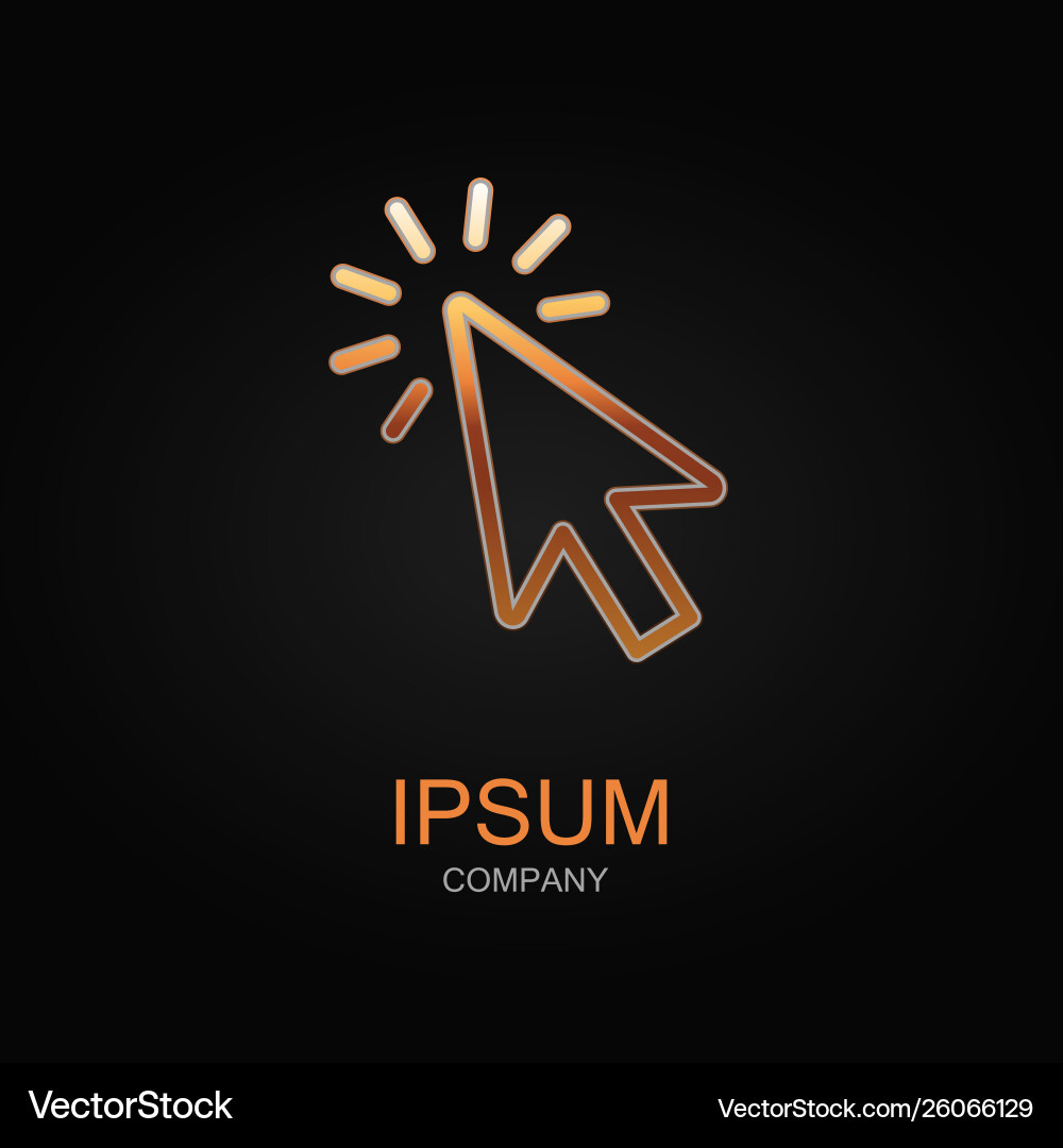 Modern Click Pointer Icon vector image