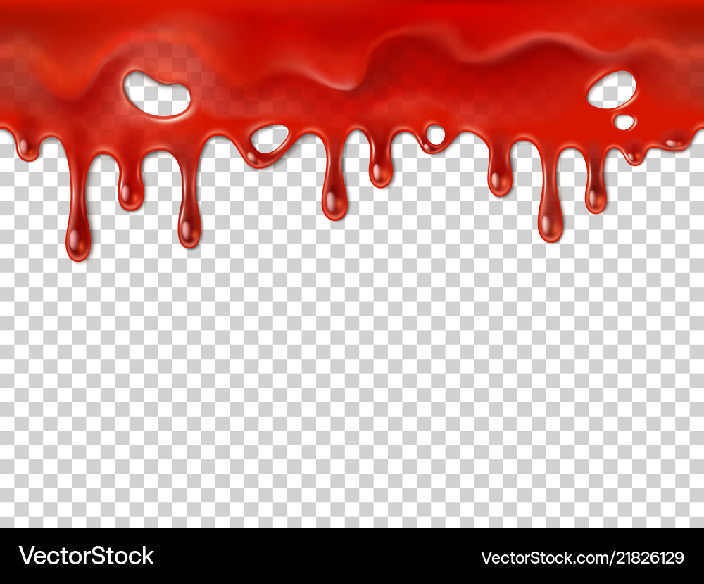 Seamless dripping blood halloween red bleed stain Seamless dripping blood halloween red bleed stain vector image