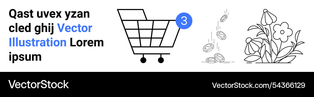 Shopping cart with notification coins dropping Vector Image