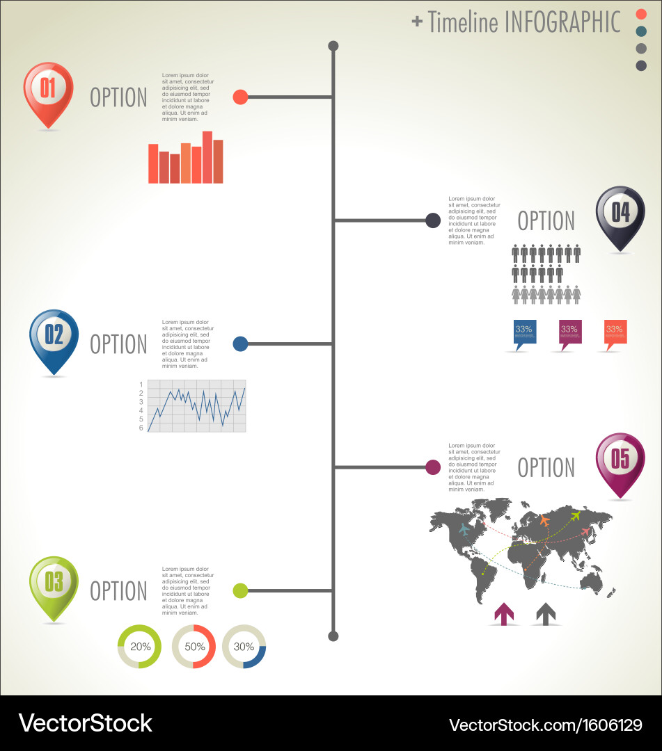Timeline Data Visualization vector image