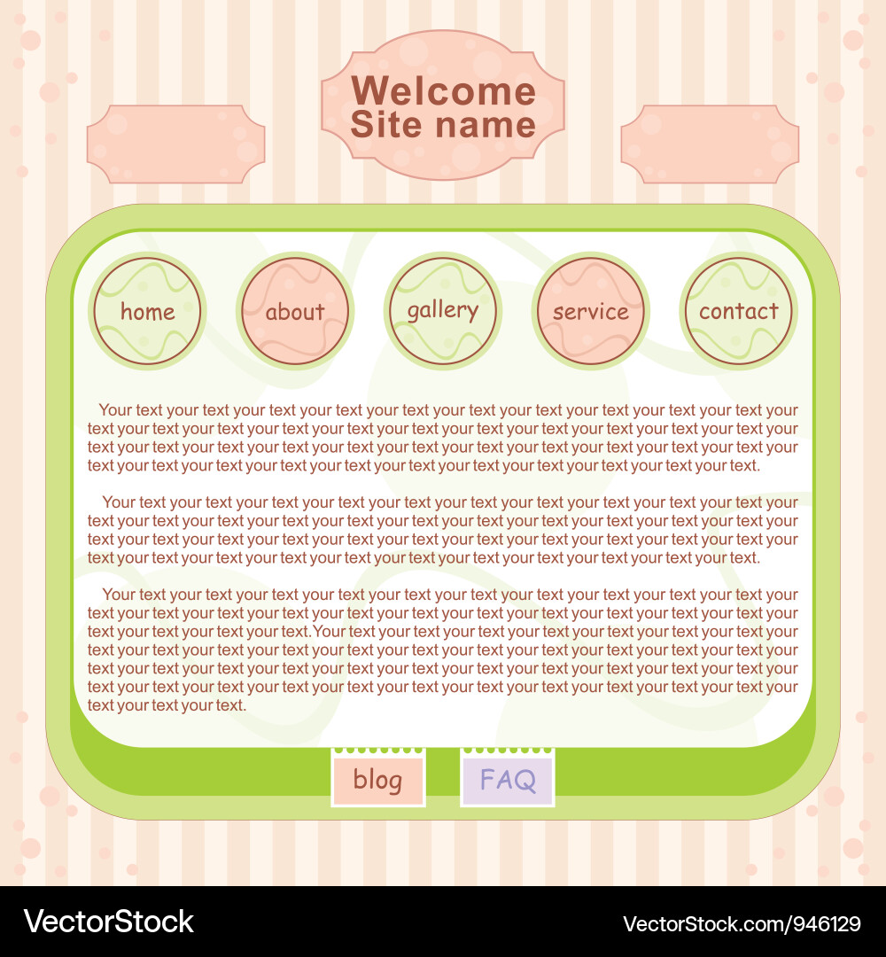 Web site design template vector image
