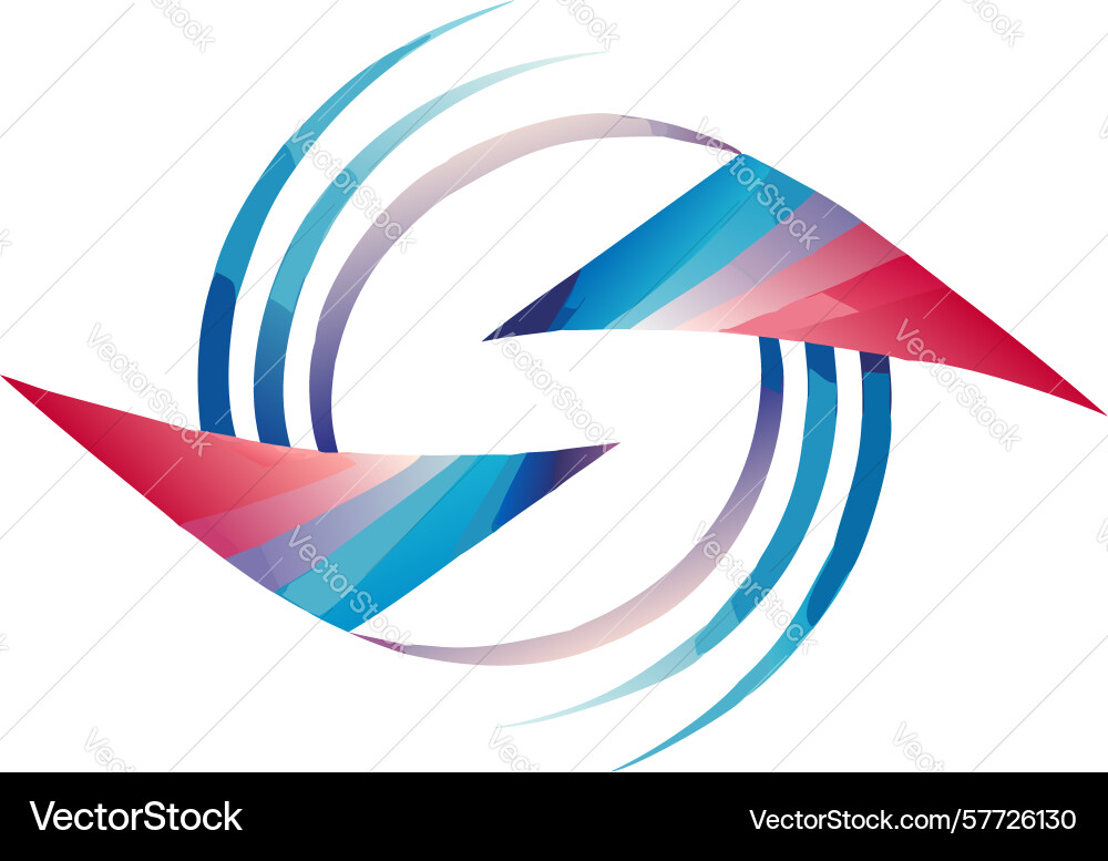 Abstract circular refresh arrow icon design vector image