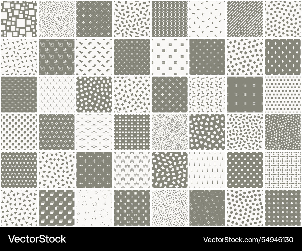 Collection of seamless geometric patterns Collection of seamless geometric patterns vector image