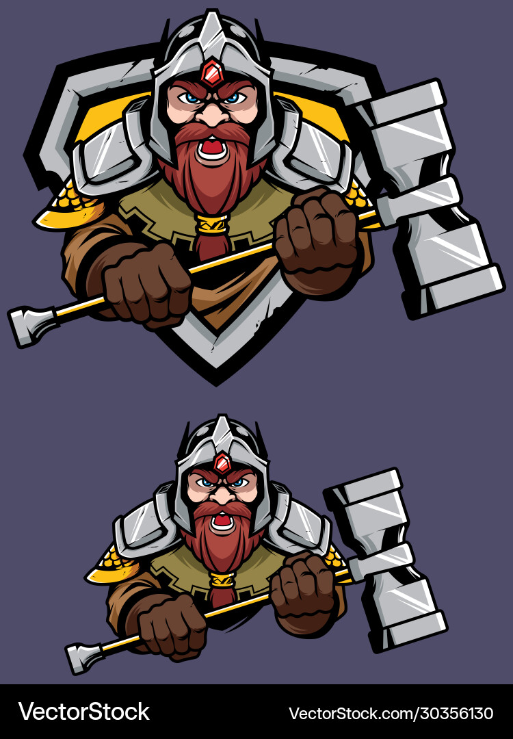 Dwarf mascot logo vector image