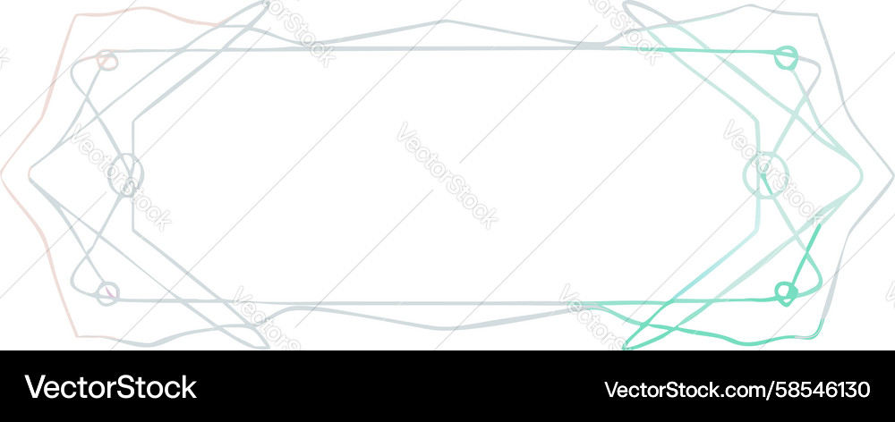 Irregular Hexagonal Frame Vector Image