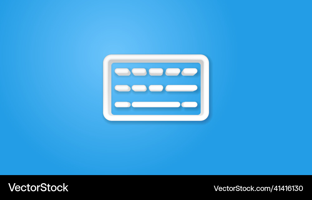 Keyboard buttons realistic icon 3d line Keyboard buttons realistic icon 3d line vector image