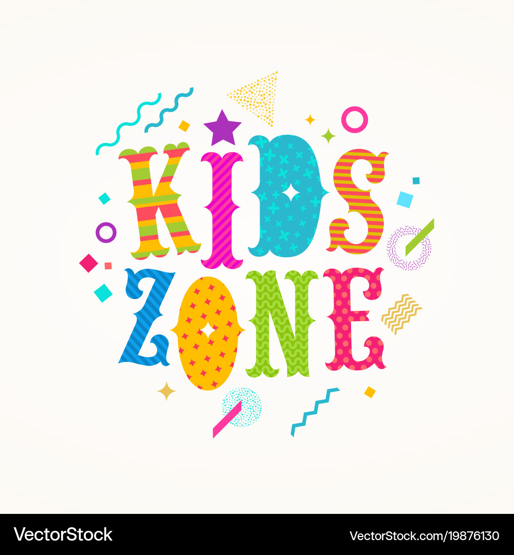 Kids Zone Logo - Spielbereich Emblem vektorbild