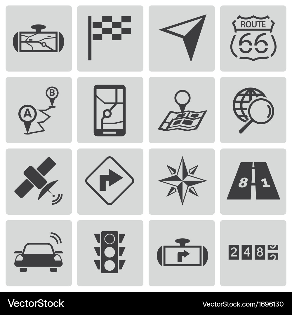 Navigation Icons Set vector image