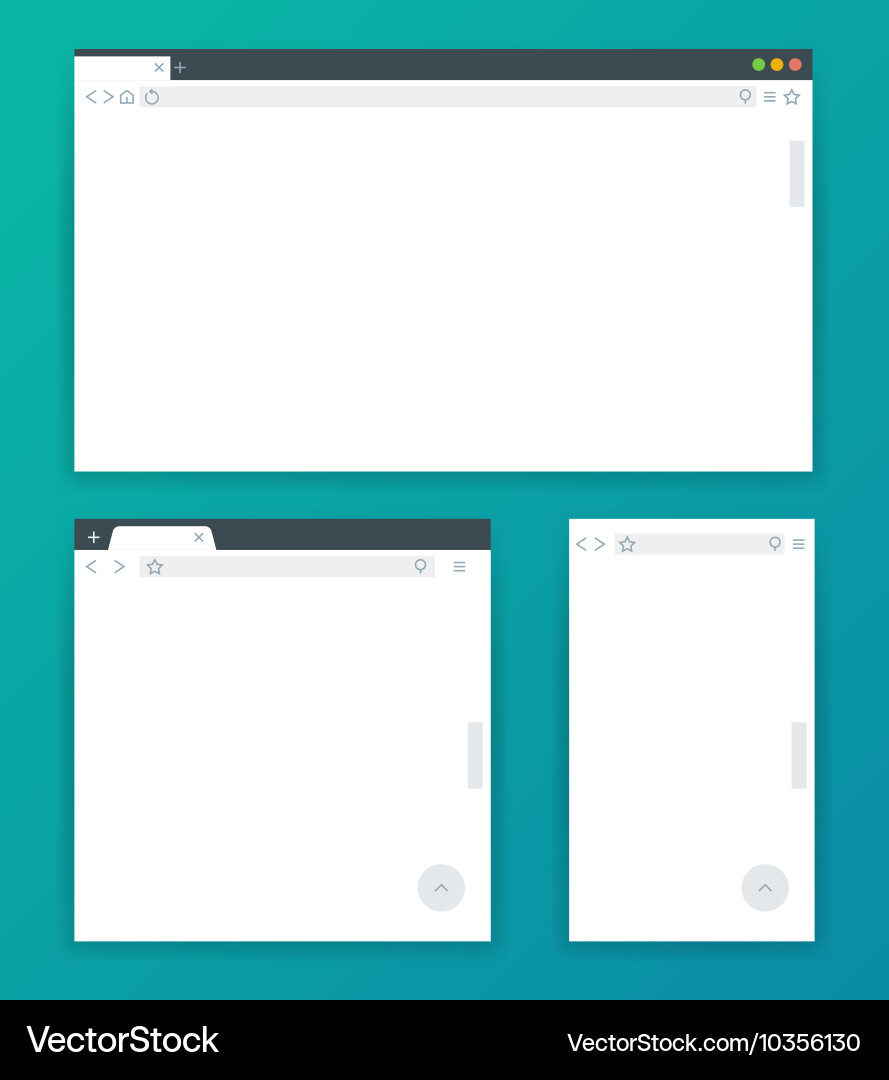 Responsive Browser Mockups vector image