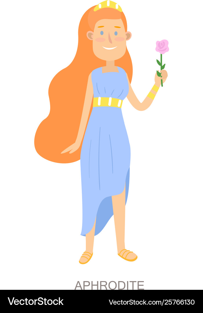 Süße rote Haare griechischen Mythologie Frau Gott aphrodite Süße rote Haare griechischen Mythologie Frau Gott aphrodite vektorbild